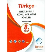 4 Adım 8. Sınıf Türkçe Etkileşimli Konu Anlatım Föyleri
