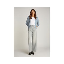Calvin Klein Bisiklet Yaka Standart Düz Mavi Kazak Kadın K20k207935caz Mavi