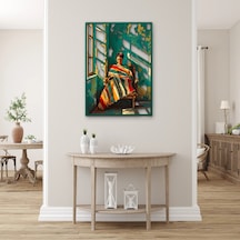 Renkli Şallı Bohem Kadın - Metal Tablo - Dec0341 36 X 50 Cm Çok Renkli