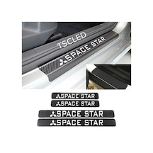 Mitsubishi Spacestar Karbon Kapı Eşiği Koruma Sticker (4 Adet)