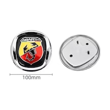 Fiat Stilo Abarth Logo Ön Panjur Arması Krom Çerçeveli 100mm