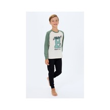 Rolypoly Erkek Çocuk Beyaz Pijama Takım Beyaz-01/6-7yas