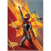 Cakasepetim Uçaklar Yarışan Kaptan Marvel Ahşap Mdf Tablo