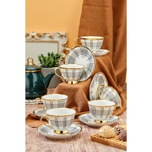 Cooker 180 Ml 6'lı Şık Tasarım Porselen Fincan Takımı - Şık Kutulu Hediyelik Diğer