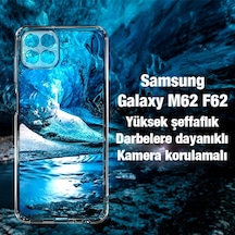 Ally Sm Galaxy Uyumlu M62 F62 - Kılıf Kamera Korumalı Ultra İnce Şeffaf - Kılıf- 5775