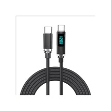 Candiedhaws 120w Yüksek Hızlı Usb Tip C Şarj Kablosu Led Ekranlı Veri Aktarım Kablosublack1m