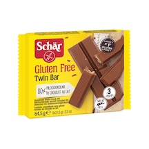 Schar Glutensiz Twin Bar Çikolata 64,5g - Gluten İçermeyen Lezzetli Atıştırmalık 5'li Avantaj Paketi