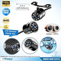 Navistar Ahd 720p 4 Pin Soketli Beyaz Ledli Kelebek Ve Tampon Uyumlu 6 Mt 4 Pin Kablolu Kamera