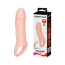 Hızlı Express Pretty Love Breyden 16 Cm Testis Halkalı 3 Cm Dolgulu Silikon Penis Kılıfı