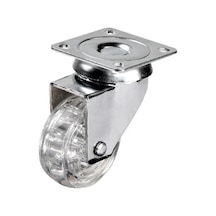 Hubrendy Çer Hts 301 - 50x20 Mm Şeffaf Makaralı Tablalı Teker
