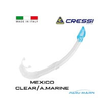 Parumarin Cressi Mexico Şnorkel Şeffaf / Açık Mavi
