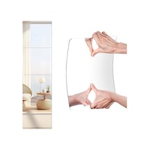2 Adet Kendinden Yapışkanlı Akrilik Pleksi Ayna, Esnek Dekoratif Sticker Duvar Aynası, Kırılmaz, Hafif, Kolay Montajlı Modern Süsleme, Ev, Ofis, Banyo Ve Çocuk Odası İçin Gümüş, 30x30 Cm