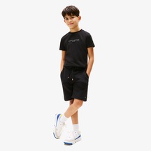 Tommy Hilfiger Baskılı Çocuk Siyah Şort Takım Kb0kb09666 Siyah