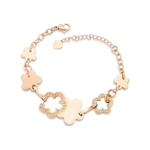 18K Altın Kaplama Çelik Bileklik N11.14 Rose Gold