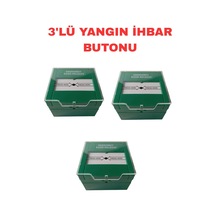Sarkey Sr-703 Yangın İhbar Kır Bas Butonu Yüzeye Montaj Acil Durum Çıkış Butonu 3 Adet
