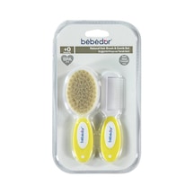 Bebedor 573 Doğal Saç Fırçası Ve Tarak Seti - Sarı