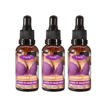 Timilk Maxcuve 3 Adet Kadınların Göğüslerine Özel Tasarlanmış İrisıkı Günlük Şekillendiricimasaj Yağı 30ml