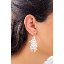 Tavus Kuşu Model Telkari Gümüş Kadın Küpe 201020618