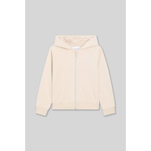 Calvin Klein Unisex Çocuk Gri Fermuarlı Sweatshirt 2611uk08001