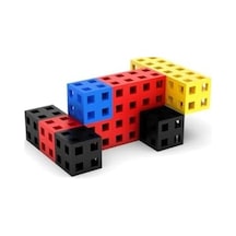 Meli 50 Adet Kübik Yapı Bloğu, 3 Yaşından Büyük Çocuklar İçin Yaratıcı Oyuncak, Renkli 3d Yapı, Kolay Bağlantı, Ölçüler: 2 X 2 X 2 Cm, Güvenli, Bpa İçermez, Ce Sertifikalı