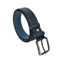 Süzer Deri Lacivert Suni Deri 4 Cm. Genişlik Damar Desenli Model Klasik Erkek Kemer // 7400-47 Lacivert
