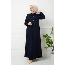 Şönil Kumaş Kışlık Comfort Ferace / Lacivert - F0501 Lacivert