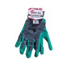 Bay-el Yeşil-gri Süper Latex Eldiven No: 9