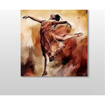 Dans Eden Kadın Kanvas Tablo 100x100cm