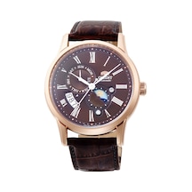 Orient Ra-ak0009t30b Kurmalı Otomatik Sun&moon Deri Kahverengi 43 Mm Erkek Kol Saati Rose Gold