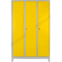 Jessan Ofis 3 Lü Eko soyunma Dolabı Gri Sarı