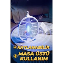 Şarjlı Çift Taraflı Katlanabilir Yeni Nesil Sinek Cız Raketi