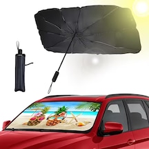 Toyota Yaris, Vw Polo, Kia Rio, Fiat Punto, Hyundai Accent Blue Uyumlu Oto Şemsiye Siyah
