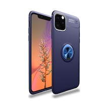Apple Uyumlu - iPhone 11 Pro Kılıf Range Yüzüklü Silikon - Mavi