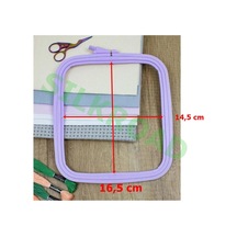 Nurge No:2 Lila Plastik Kare Kasnak - (14,5 Cm X 16,5 Cm)