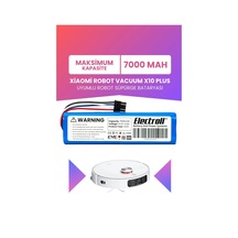 Mi Robot Vacuum X10 Plus Uyumlu Batarya 7000mah Pil Robot Süpürge Bataryası Bhr6363eu