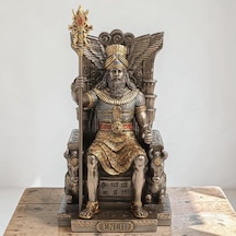 Tr Dekoratif Enlil Figürü Veronese Biblo Mitolojik Tema Şık Salon Dekoru Poliresin Dekoratif Obje 13x12,5x25 Cm Genel