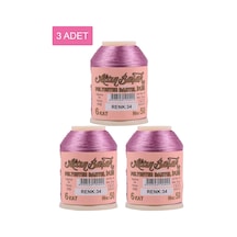 3 Adet Altınbaşak Oya Ve Dantel İpi 20 Gr - Royaleks - No: 034