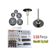 120 Parça Mini Gravür Uç Seti Hobi Seti Zımpara Polisaj Delme Kes