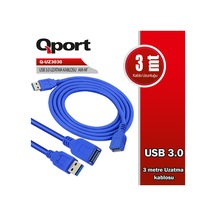 Qport Q-uz3030 Usb3.0 3mt Uzatma Kablosu