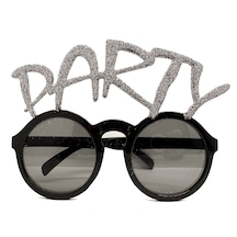 Gümüş Simli Party Yazılı Parti Gözlüğü Show 15x7 Cm 5691 "