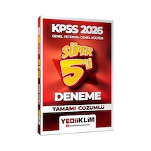 Yediiklim Yayınları 2026 Kpss Genel Yetenek Genel Kültür Tamamı Çözümlü Süper 5 Li Deneme