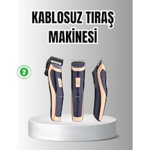 Unisex Şarjlı Saç Ve Sakal Tıraş Makinesi Ayarlanabilir Tarak Başlıkları, Sessiz Motor