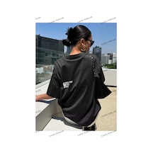 Startmore Kadın Beyaz Cheerish Baskı Oversize Beyaz