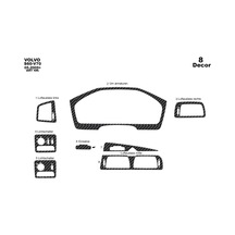 Volvo S60 / V70 Uyumlu Torpido Kaplama 2005-2009 8 Parça Karbon