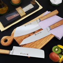 Elite Serisi 3'lü Mutfak Bıçak Seti Şef Bıçağı Et Ekmek Sebze Bıç