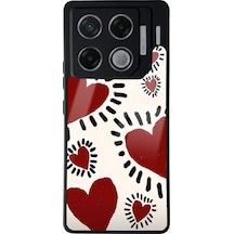 İnfinix Gt 20 Pro Brush Heart Tasarımlı Glossy Telefon Kılıfı Çok Renkli