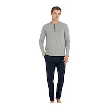 Alfa Aksesuar 03 9250 Kly Midi Yaka Pijama Gri