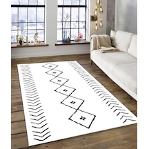 Dijidekor Işıltı Koleksiyonu Model198 Süngerli Dijital Baskılı Saçaksız Mutfak Halısı Yolluk