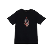 Itachi Uchika Anime Baskılı Unisex %100 Pamuk Siyah T-shirt SIYAH