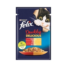 Çifte Lezzet Sığır & Tavuklu Kedi Yaş Mama 26 X 85 Gr
